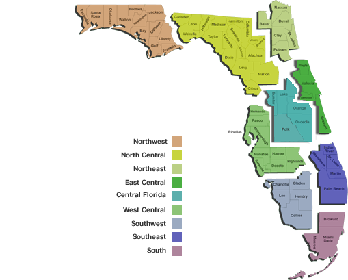 New Build Homes Florida map