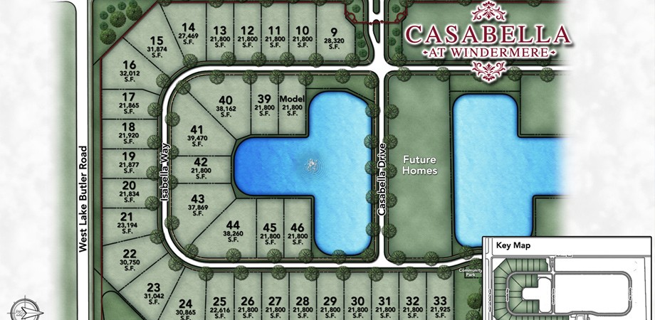 Site plan of Casabella at Windermere