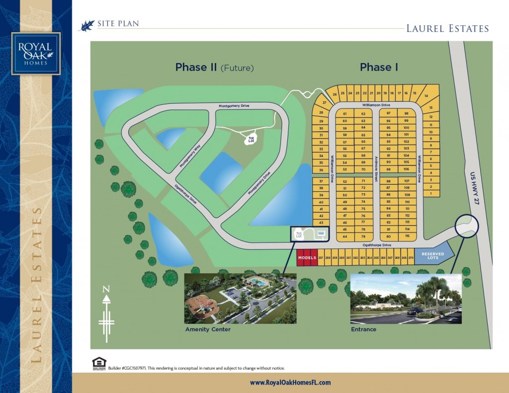 Laurel Estates vacation homes for sale near Disney. Siteplan