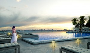 Luxury waterfront condos overlooking Biscayne Bay in Miami