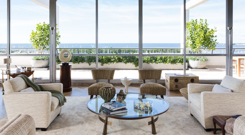 Park Grove at Coconut Grove luxury condo living rooms