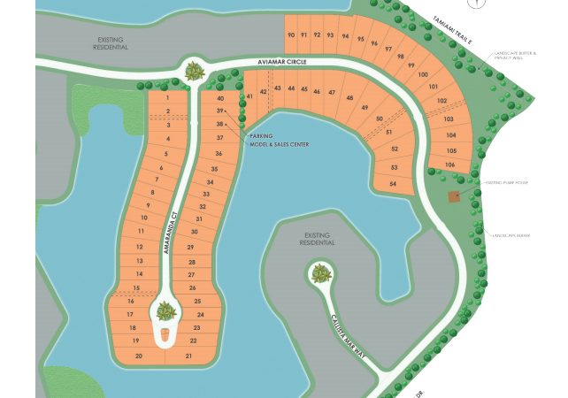Site Plan of new homes for sale at Amaranda at Fiddlers Creek
