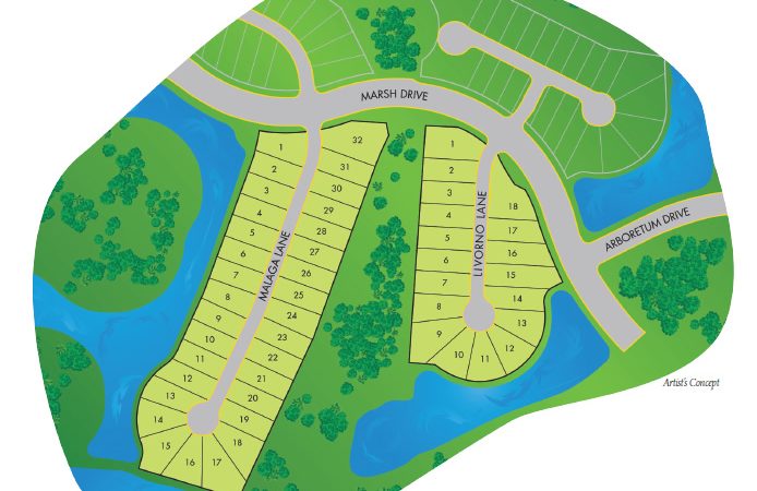 Site Plan of Marsh Cove at Fiddlers Creek